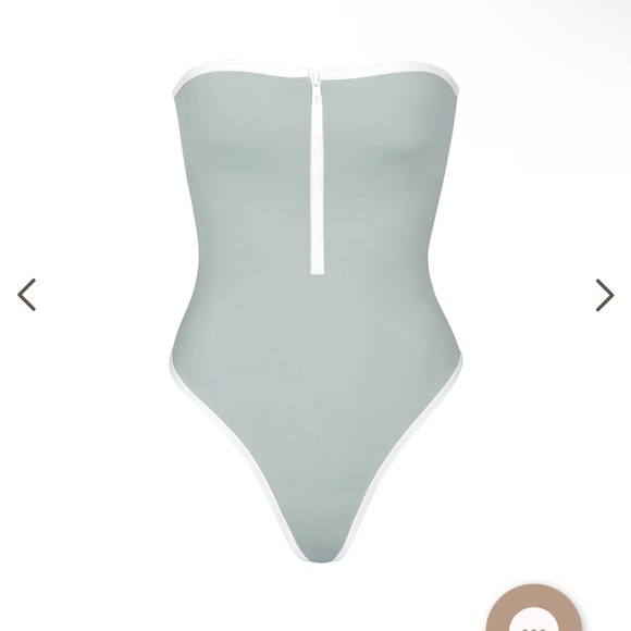 NWT SKIMS PACIFIC ZIPPER STRAPLESS ONE PIECE - Picture 1 of 4
